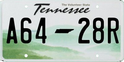 TN license plate A6428R