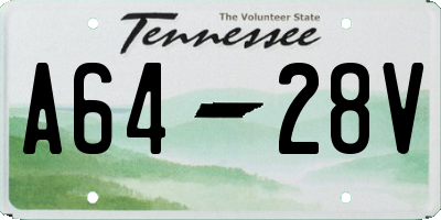 TN license plate A6428V
