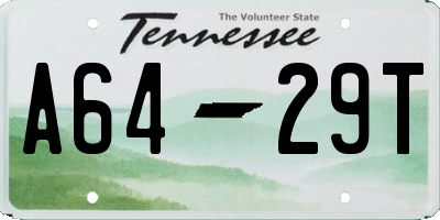 TN license plate A6429T