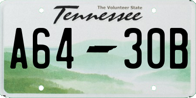 TN license plate A6430B