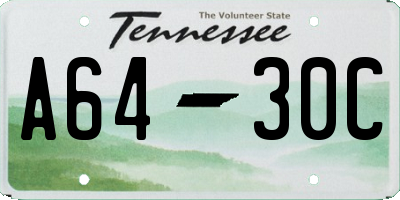 TN license plate A6430C
