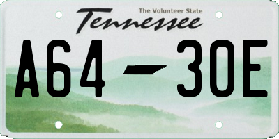 TN license plate A6430E