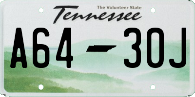 TN license plate A6430J