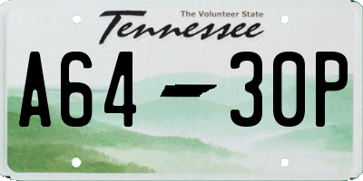 TN license plate A6430P
