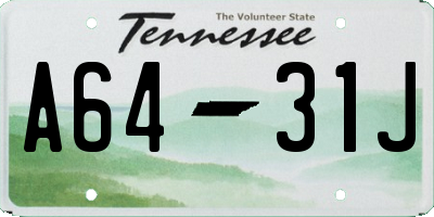 TN license plate A6431J