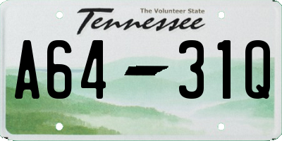 TN license plate A6431Q