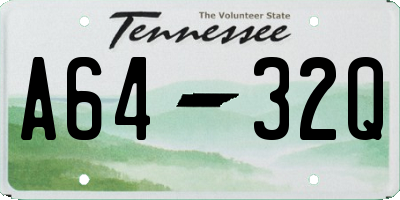 TN license plate A6432Q