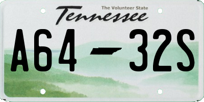 TN license plate A6432S