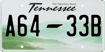 TN license plate A6433B