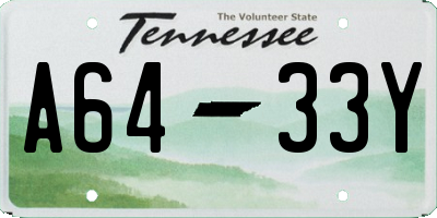 TN license plate A6433Y