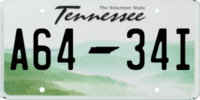 TN license plate A6434I