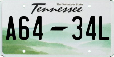 TN license plate A6434L