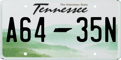 TN license plate A6435N
