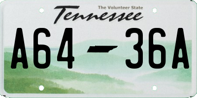 TN license plate A6436A