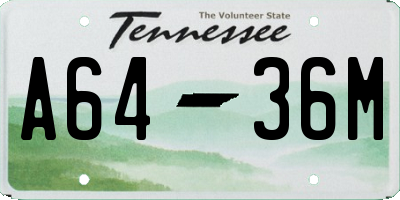 TN license plate A6436M