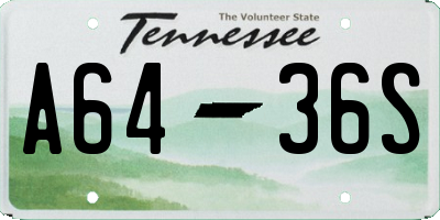 TN license plate A6436S