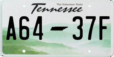 TN license plate A6437F