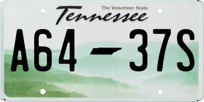TN license plate A6437S
