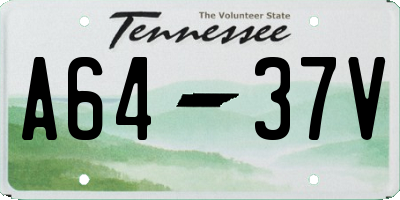TN license plate A6437V