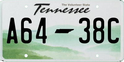 TN license plate A6438C
