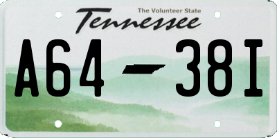 TN license plate A6438I