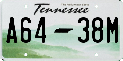 TN license plate A6438M