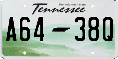 TN license plate A6438Q
