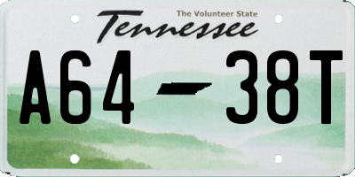 TN license plate A6438T