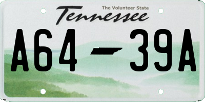 TN license plate A6439A