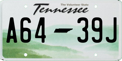 TN license plate A6439J