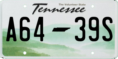 TN license plate A6439S