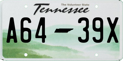 TN license plate A6439X