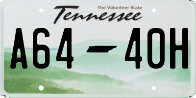 TN license plate A6440H