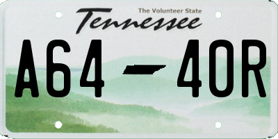 TN license plate A6440R