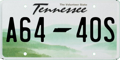 TN license plate A6440S