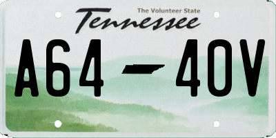 TN license plate A6440V