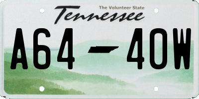 TN license plate A6440W