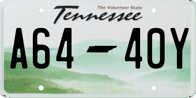 TN license plate A6440Y
