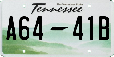 TN license plate A6441B