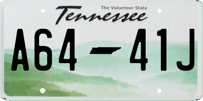 TN license plate A6441J