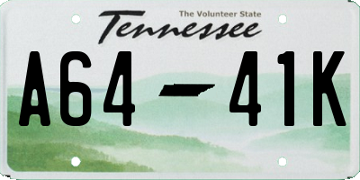 TN license plate A6441K