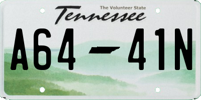 TN license plate A6441N