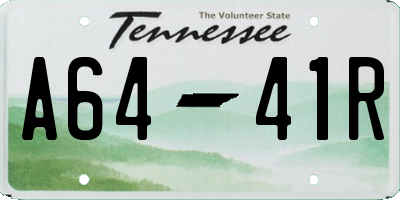 TN license plate A6441R