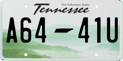 TN license plate A6441U