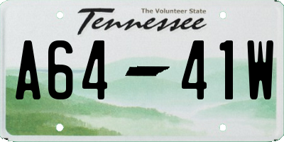 TN license plate A6441W