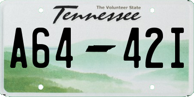 TN license plate A6442I