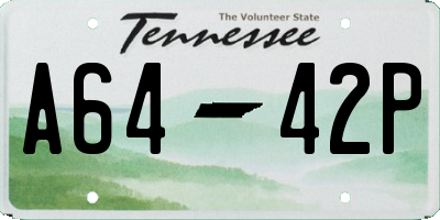 TN license plate A6442P