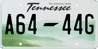 TN license plate A6444G