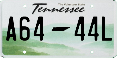 TN license plate A6444L