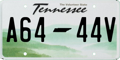 TN license plate A6444V